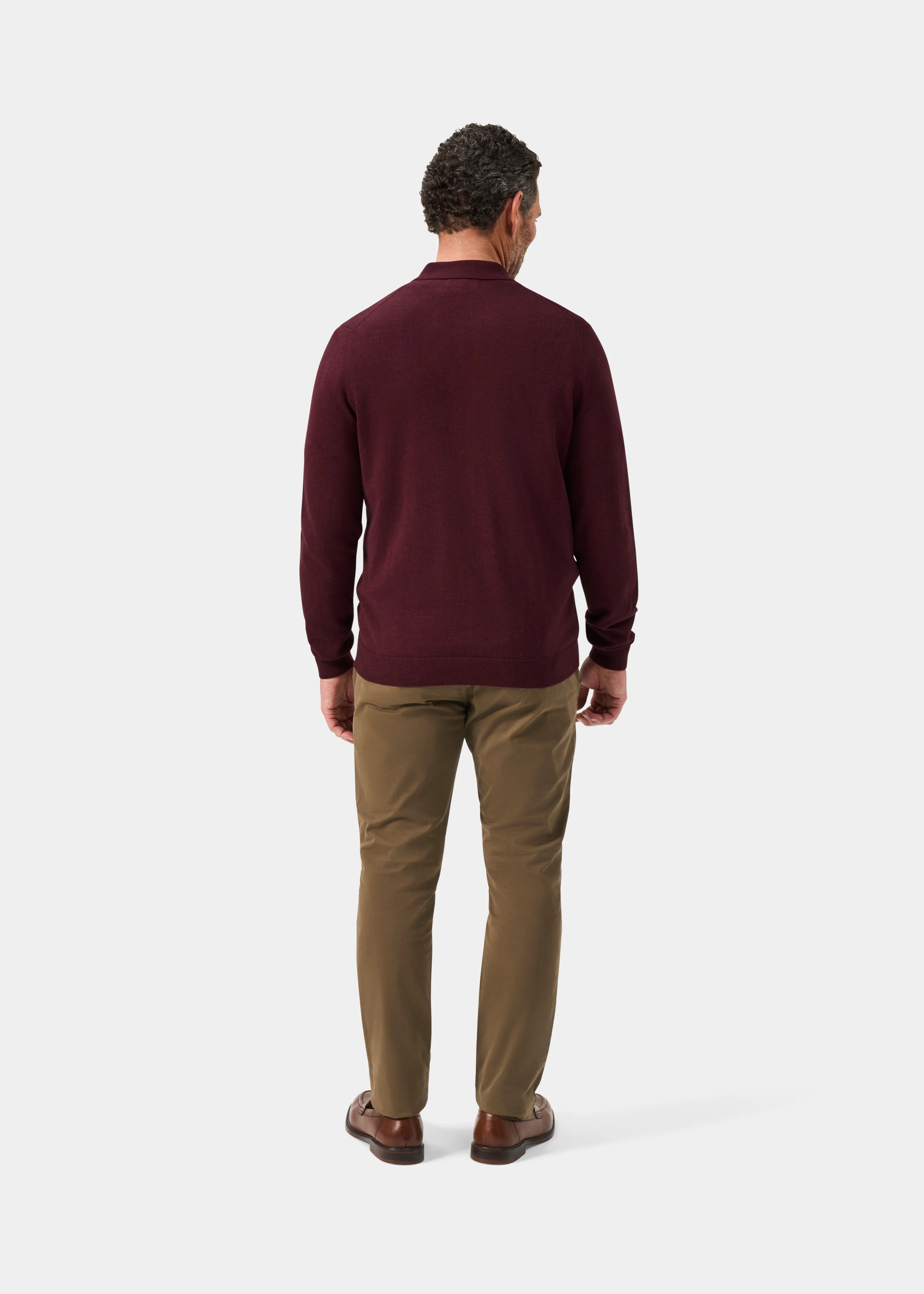Tyneham Men's Cotton Cashmere Button Through Shirt In Blackcurrant - Image 6