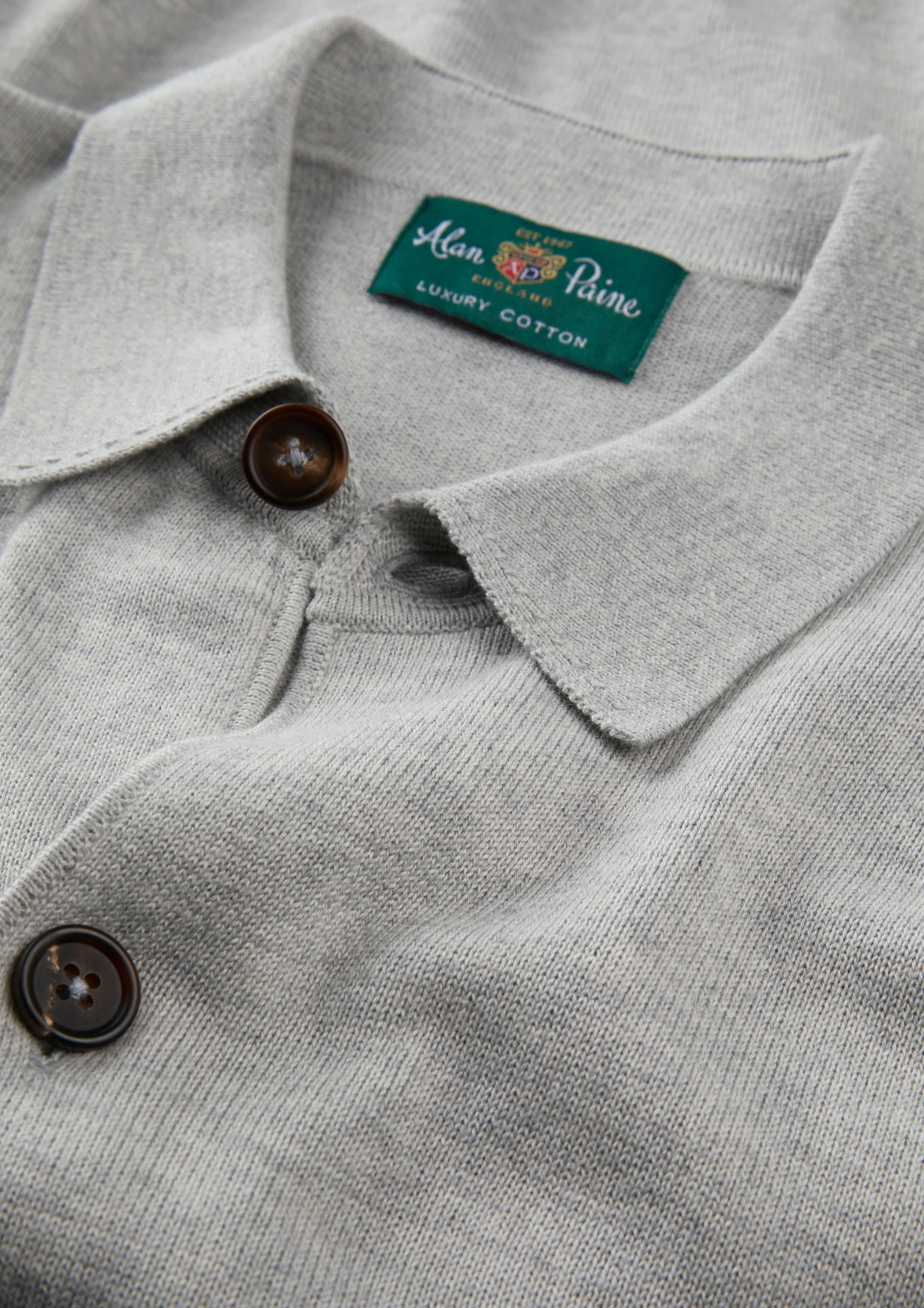 Tyneham Men's Cotton Cashmere Button Through Shirt In Dove - Image 4