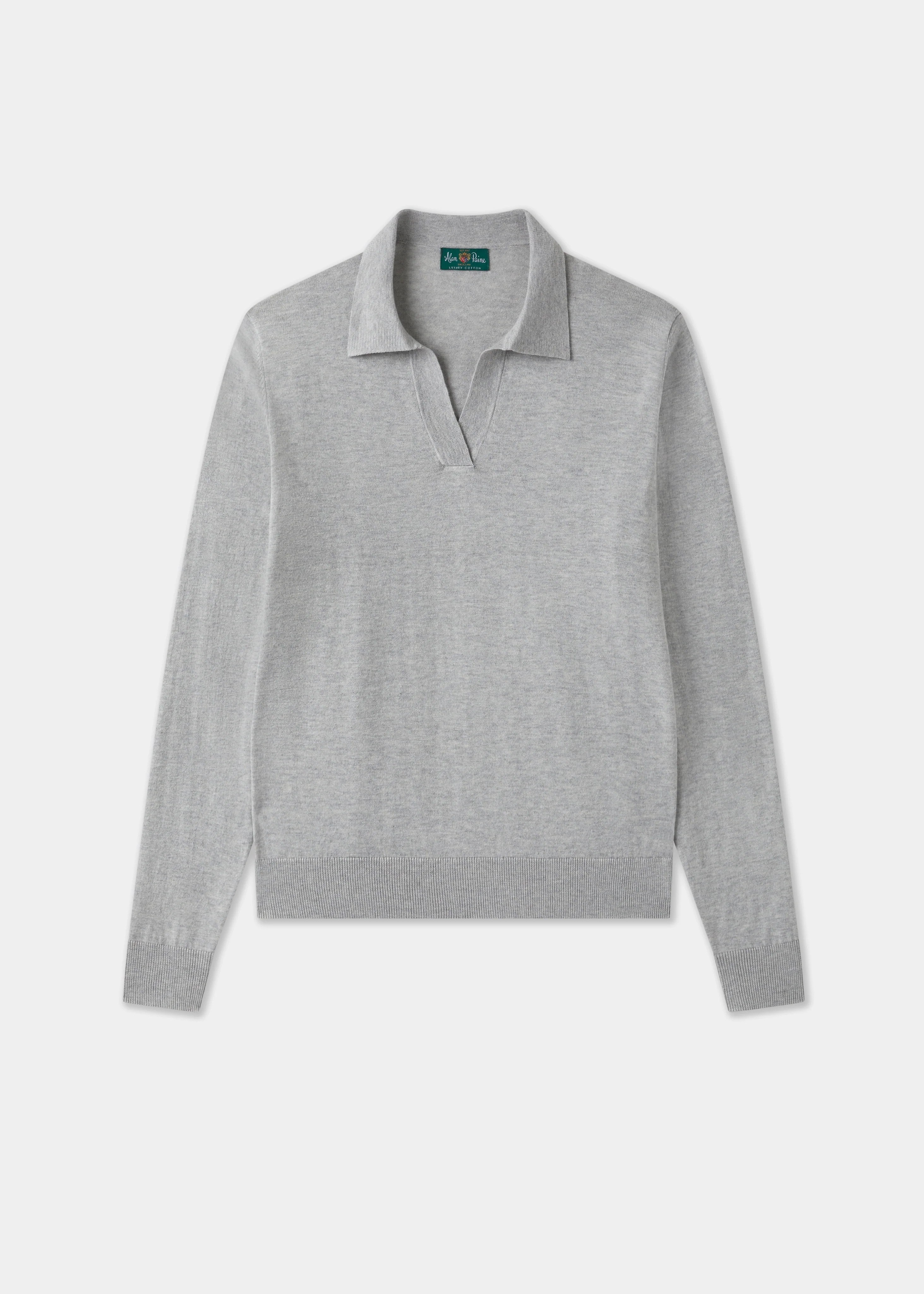 Uma Cotton Cashmere Open Placket Jumper In Dove