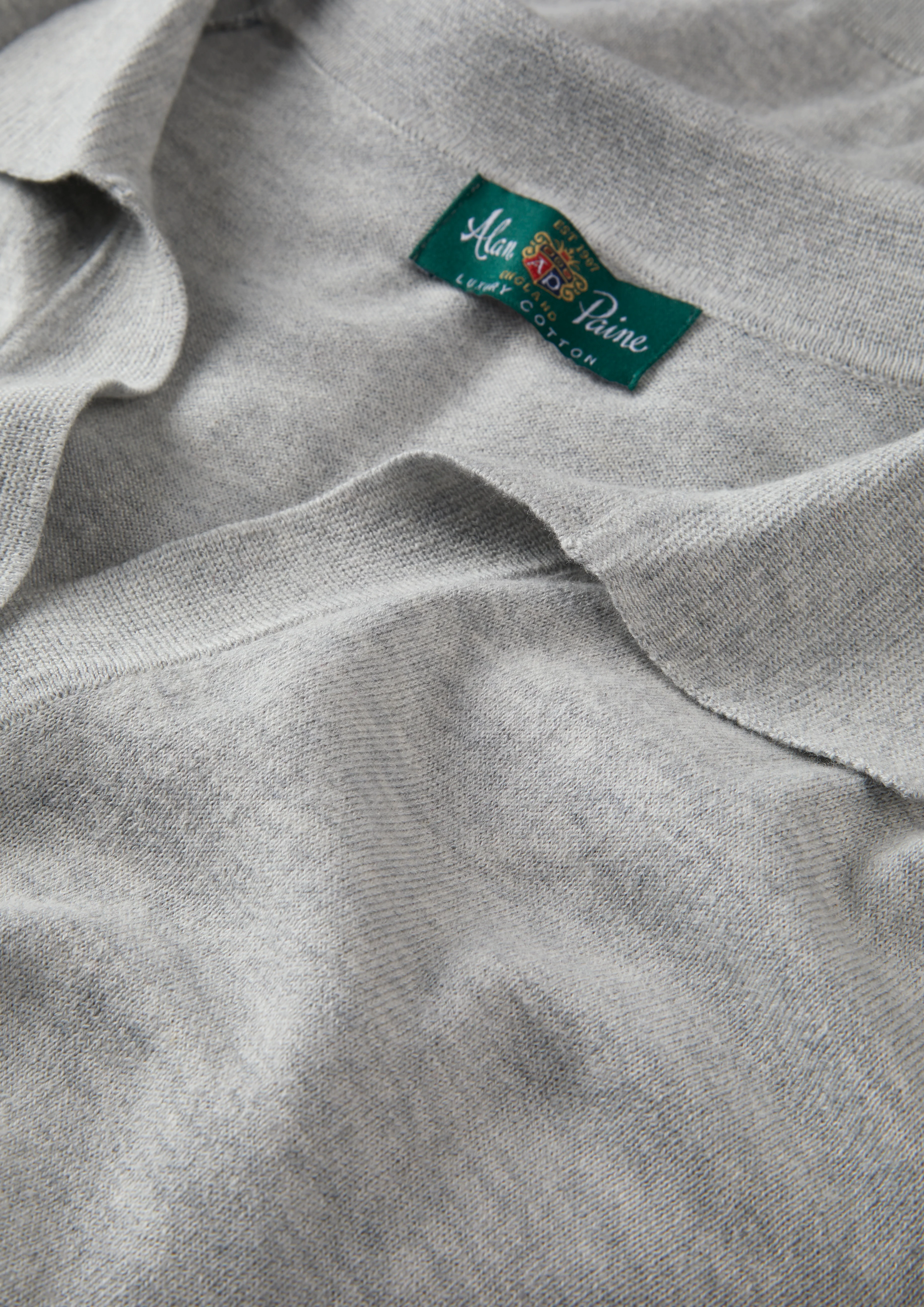 Uma Cotton Cashmere Open Placket Jumper In Dove - Image 4