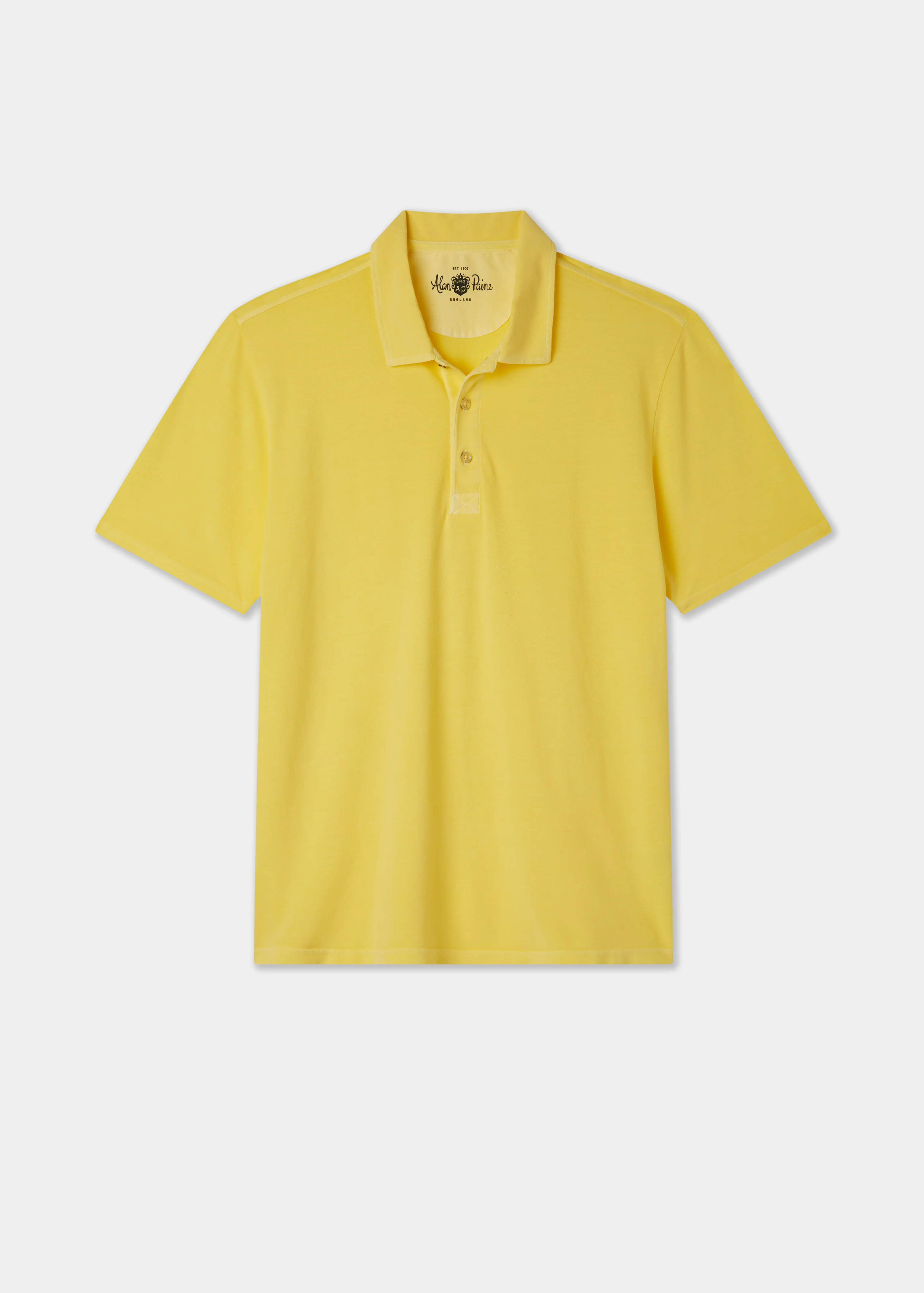 Weymouth Washed Effect Polo Shirt In Lemon